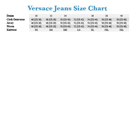 versace jeans polo size chart|versace t shirt size.